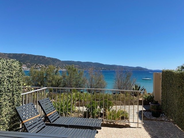 Location Studio rez de jardin, en bord de plage et vue mer.